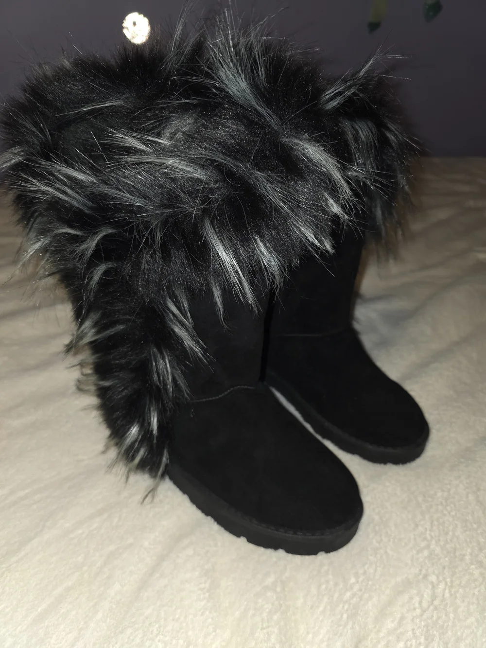 Women’s Black Faux Fur Winter Boots